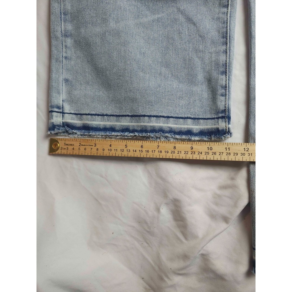 Edited by Hunter McGrady Jeans Womens 12 Blue Light Wash Denim Wide Leg Crop - Picture 2 of 9